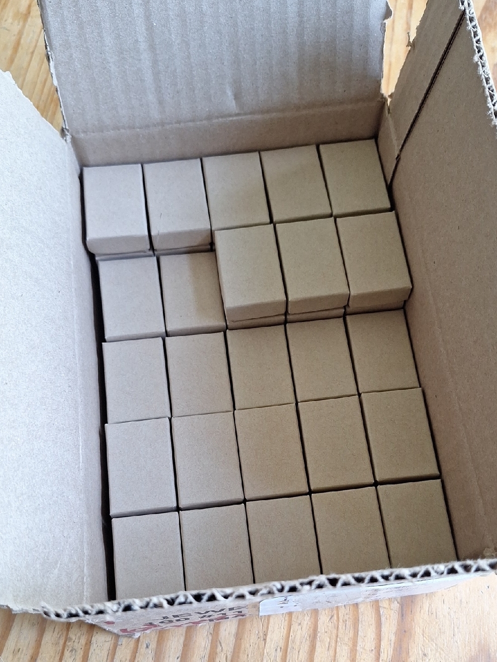 Lot of 58 Small Kraft Cardboard Jewelry Boxes Rings